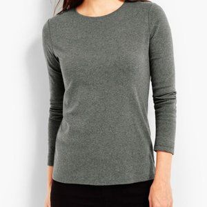 Talbots NWOT Long Sleeve Crewneck Tee - Heather Grey